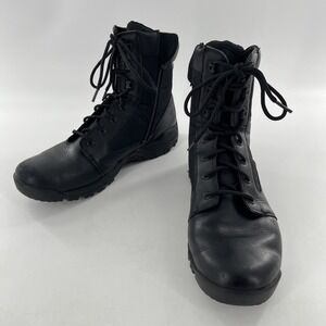 Bates Boots Mens Siege 8" Black Leather Nylon Tactical Work Side Zip US 10 EU 43